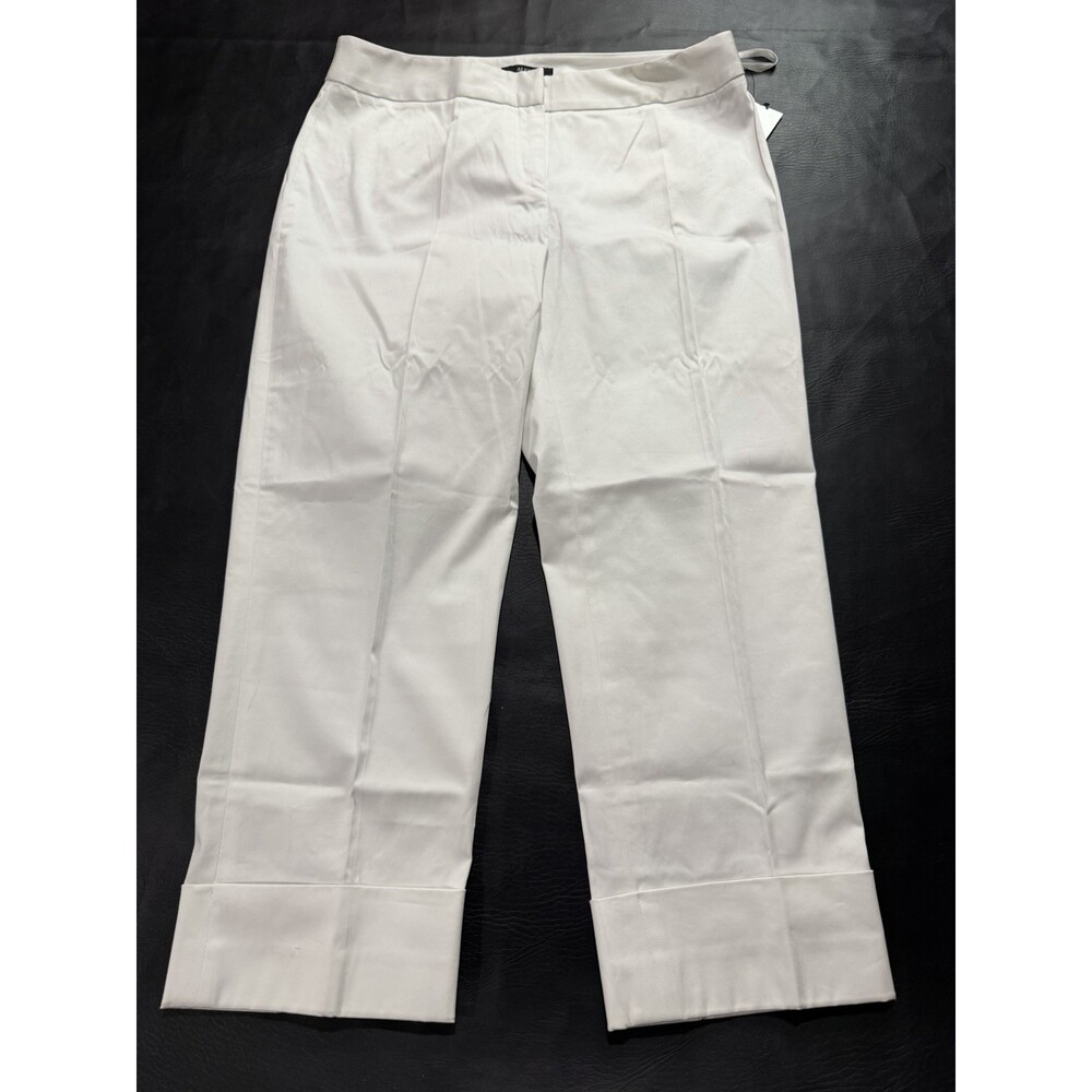NWT ALFANI Pants Womens 4 White Comfort Waist Capri